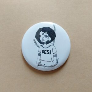 Confused 90's Button Pin | Women20XX | Maitri Dalicha
